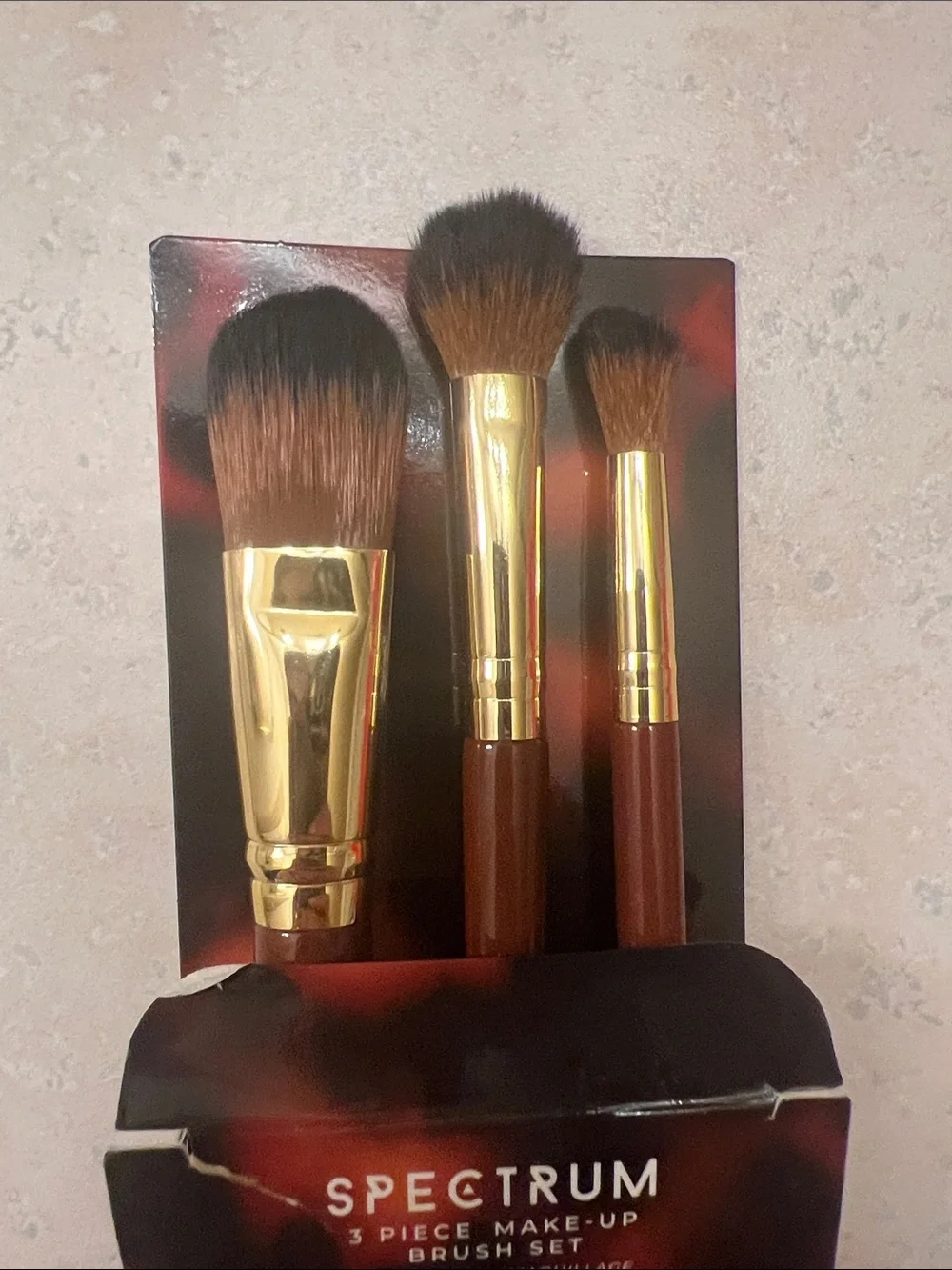 3-Piece Makeup Brush Set - Tortoiseshell